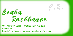 csaba rothbauer business card